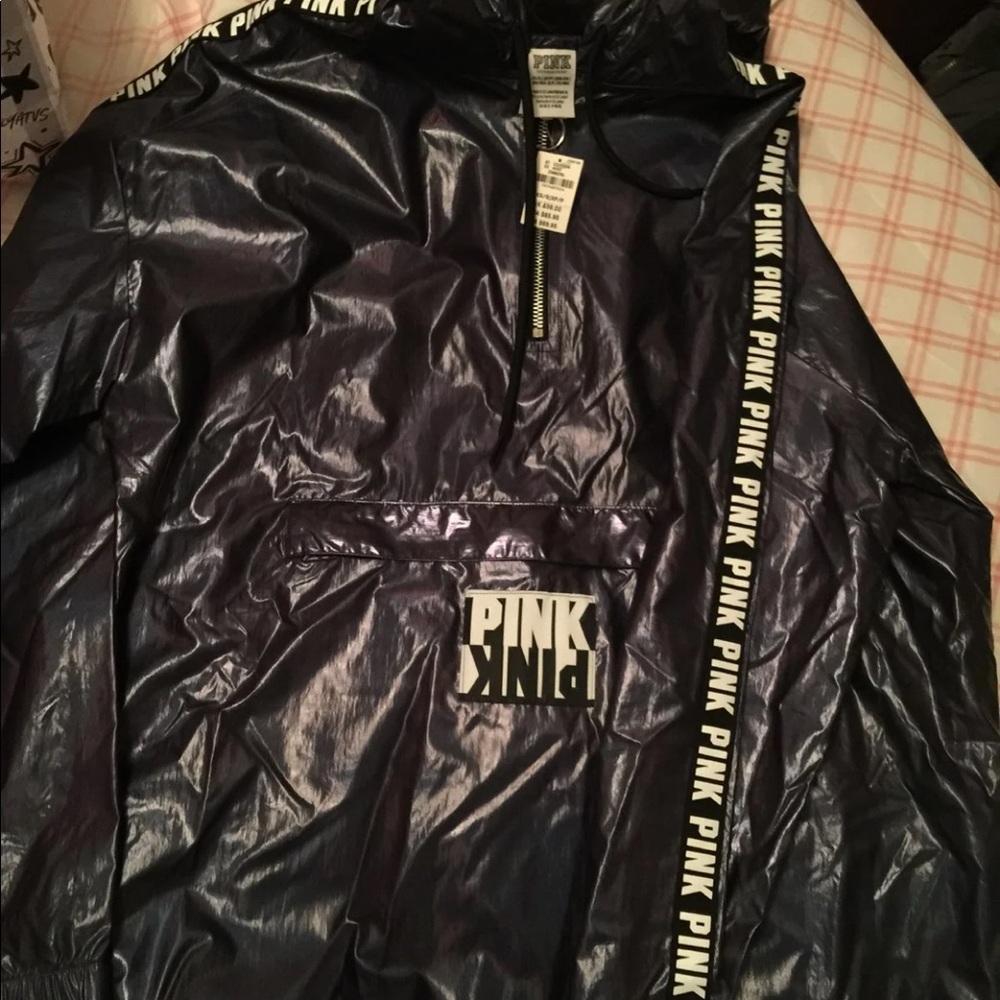Half Zip PINK Windbreaker/ Rain Jacket